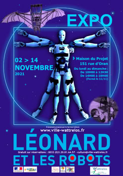 exposition cité des sciences, exposition Léonard de Vinci, Machines volantes, Ateliers de robotique, aibo sony,  inmoov, exposition robots, exposition permanente robots